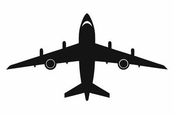 Airplane Silhouette, Airplane Icon Vector illustration
