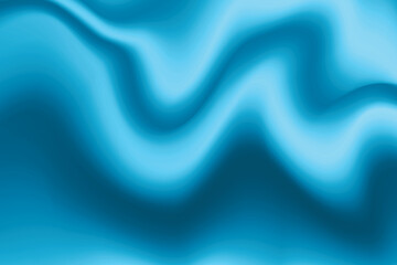 Silk blue background. Abstract vector pattern with copy space. Liquid wave texture, smooth drapery wallpaper. Wedding fabric, satin. Wavy design for banner, card, postcard, backdrop