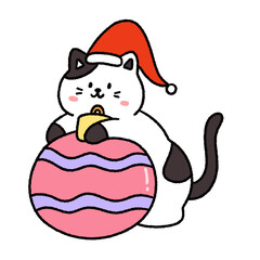  Christmas holiday cute cat character Artwork