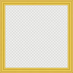 Squared golden vintage textured wooden frame for your design. Vintage cover. Place for text. Vintage antique gold beautiful frames for paintings or photographs. Template vector illustration