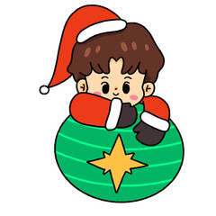 cute kids wearing Christmas costumes