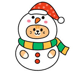 Cute snowman christmas