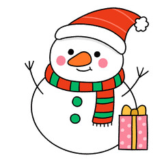 Cute snowman christmas