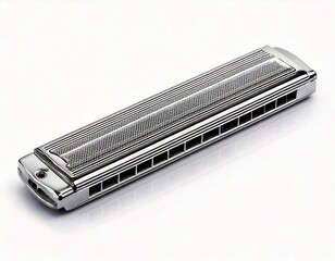 Harmonica on a white isolated background.