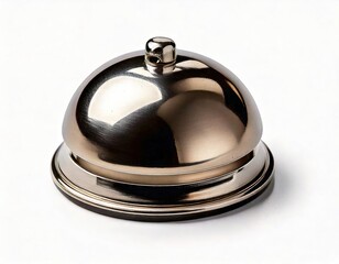 Metal service bell on a white isolated background.