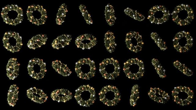 Christmas wreath pattern