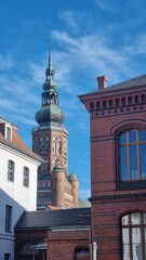 Fototapeta premium composition of buildings in different architectural styles