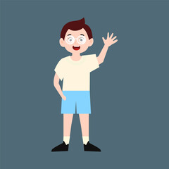 School man wearing uniform clothes cartoon design stock. Junior high school students with backpacks and books, male and female school pupils flat vector illustration set. Happy friends going to school