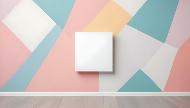 Mockup cuadro en blanco en la pared