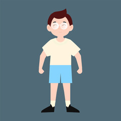 School man wearing uniform clothes cartoon design stock. Junior high school students with backpacks and books, male and female school pupils flat vector illustration set. Happy friends going to school