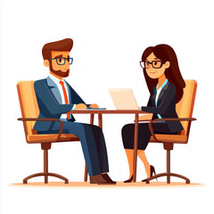 Business Interview Isolated