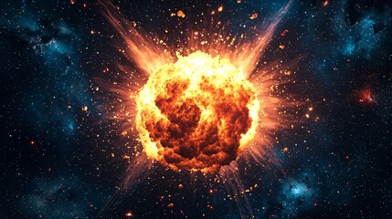 Cosmic Explosion Illuminating the Vast Vacuum of Space with Expanding Energy Sphere