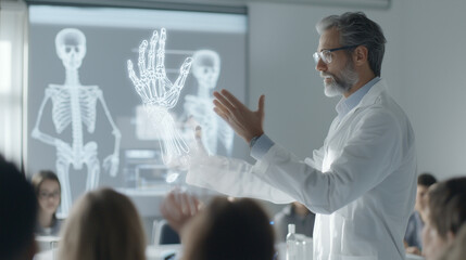 Hologram Technology Presentation in Classroom Lab