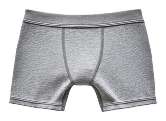 PNG Gray boxer shorts displayed on a white surface