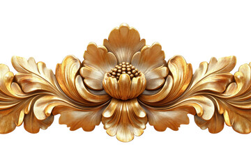 Antique floral divider pattern line with intricate gold motifs and borders