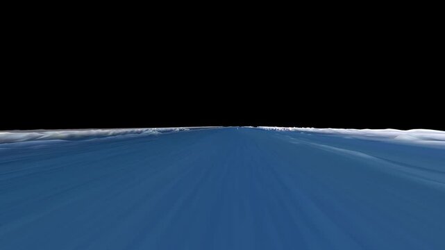 The icy planet Pluto and its surface animation