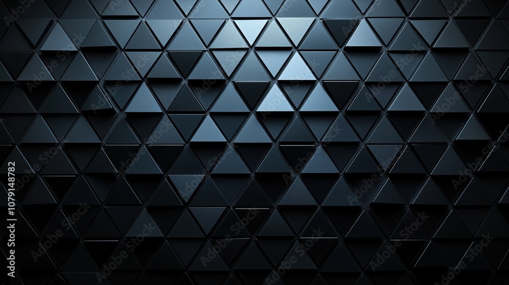 Wall mural black and white image of a wall with triangles. the image has a modern and abstract feel to it