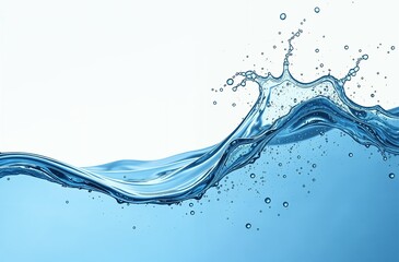 Stunning Pure Water Splash Displaying Refreshing Clarity on a Crisp White Background