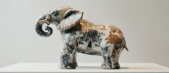 Ceramic antique elephant chair designed for single occupancy unique furniture accent piece