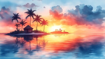 beautifull sunset view 
