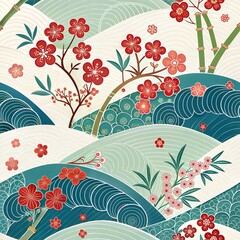 Traditional Japanese Wave Pattern