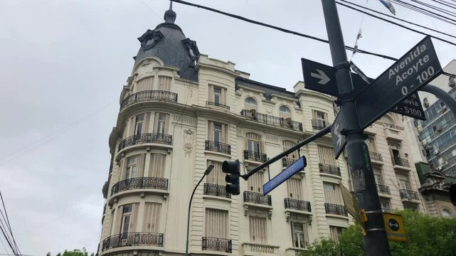 Crosswalk on Avenida Acoyte in Buenos Aires, Argentine.