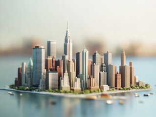 Obraz premium Minimalistic New York Skyline