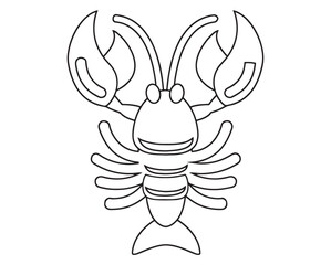 Lobster Coloring Page for kids 015