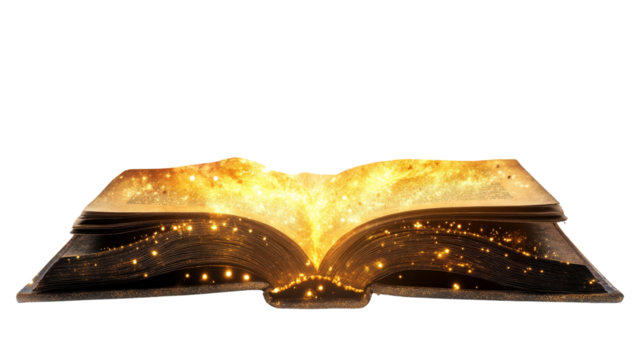 magic book, isolated on white background