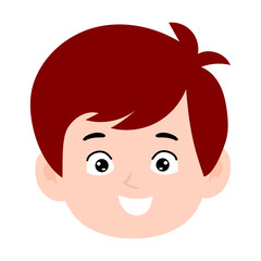 Obraz premium boy red color avatar cartoon emoticon, expression face