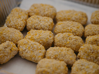 Spanish croquettes with meat and ham