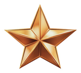 Obraz premium PNG 3D shining golden star symbol