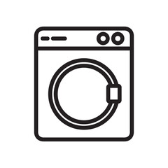 Laundry machine icon line vector design in trendy style