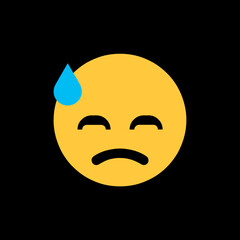 Sad but Relieved Face Emoji