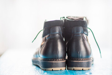 Beautiful fashionable men's shoes made of genuine leather.