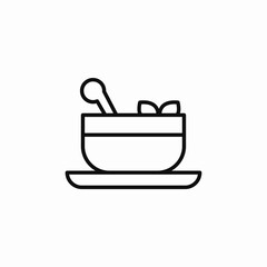 mortar pestle icon sign vector