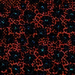 red background