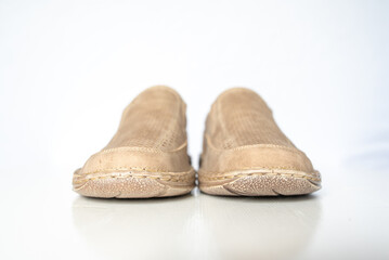 Beautiful fashionable men's shoes made of genuine leather.