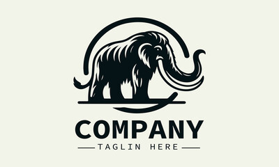 Mammoth Logo Design,Ice Age Animal Logo, Prehistoric Animal Logo