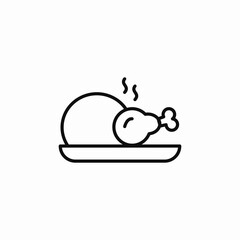turkey meal icon sign vector