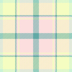 Periodic pattern check vector, duvet cover plaid seamless textile. Picnic blanket background texture fabric tartan in light and teal colors.