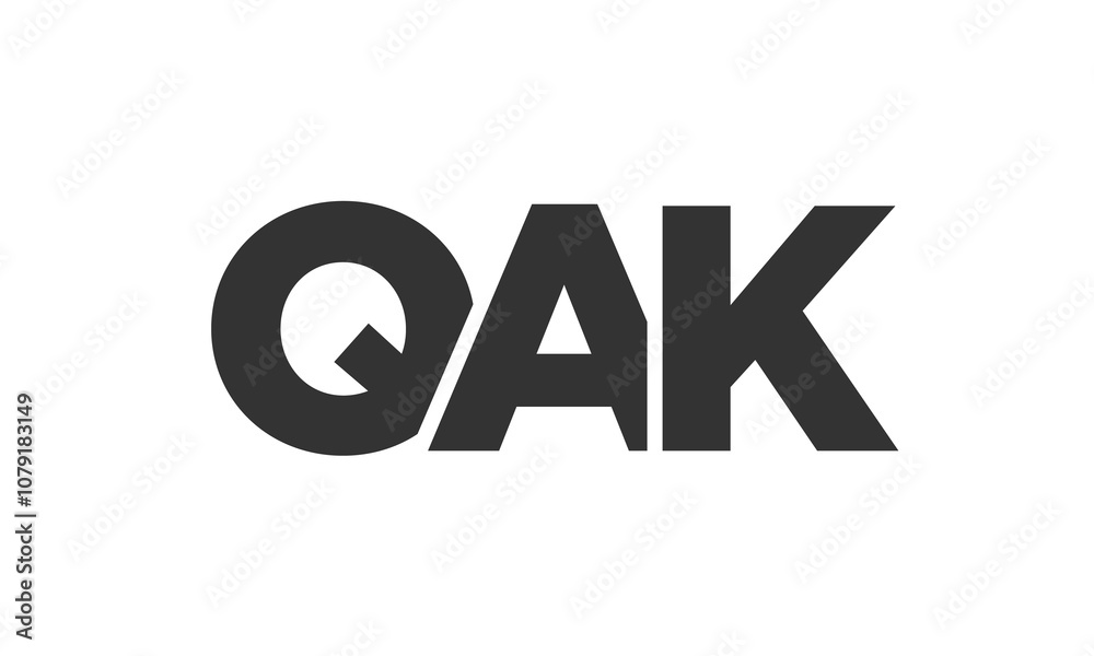 Fototapete qak logo design template with strong and modern bold text. initial based vector logotype featuring s