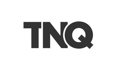 TNQ logo design template with strong and modern bold text. Initial based vector logotype featuring simple and minimal typography. Trendy company identity.