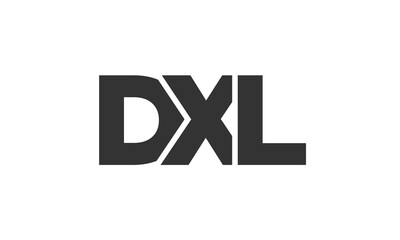 DXL logo design template with strong and modern bold text. Initial based vector logotype featuring simple and minimal typography. Trendy company identity.