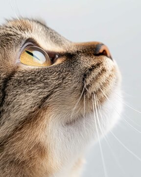 Scottish Fold, folded ears, round eyes, cute cat, cat portrait, Scottish breed, pet photography, cat lovers, unique ears, feline close-up, purebred cat, animal photography, plush fur, gentle cat, fami
