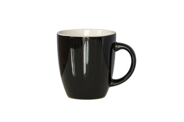 black cup isolated on white background