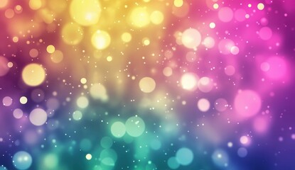 Obraz premium カラーと光のハーモニーで彩られた幻想的な背景、きらめくスポットと豊かな色合い