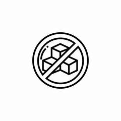 no sugar icon sign vector