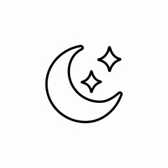 moon stars icon sign vector