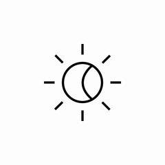 solar eclipse icon sign vector